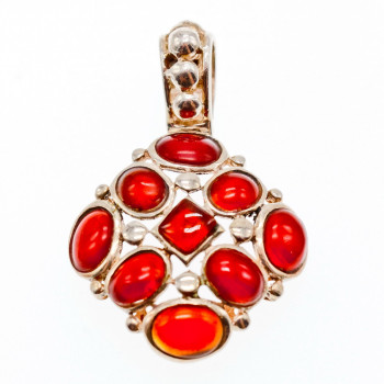 Sky Jewelry Серебряный кулон с камнем Сердолик ( Карнеол )