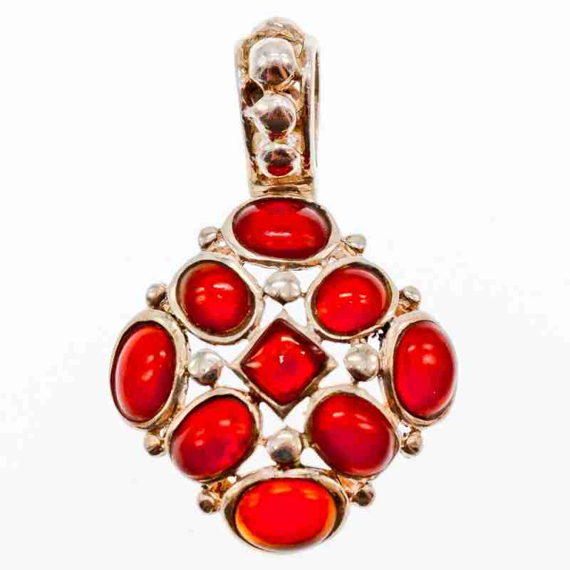 Sky Jewelry Серебряный кулон с камнем Сердолик ( Карнеол )