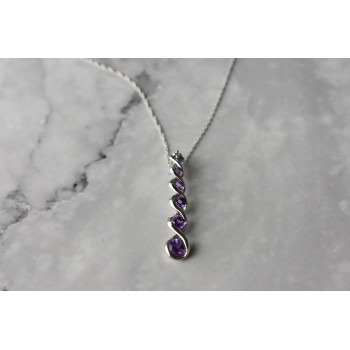 Sky Jewelry Золотая цепочка 10К (417 проба) с кулоном  Аметист