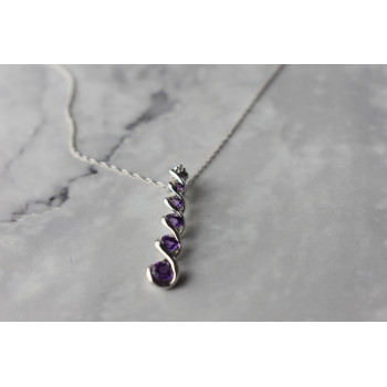 Sky Jewelry Золотая цепочка 10К (417 проба) с кулоном  Аметист