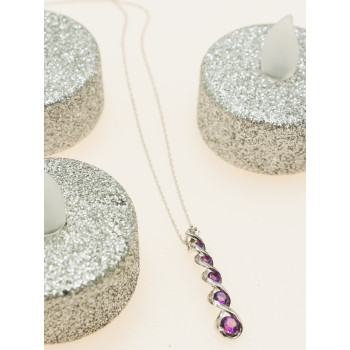 Sky Jewelry Золотая цепочка 10К (417 проба) с кулоном  Аметист