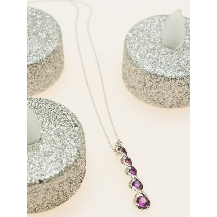 Sky Jewelry Золотая цепочка 10К (417 проба) с кулоном  Аметист