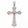 Sky Jewelry Серебряный крестик 925 проба с маленькими Бриллиантами 0,01 карат