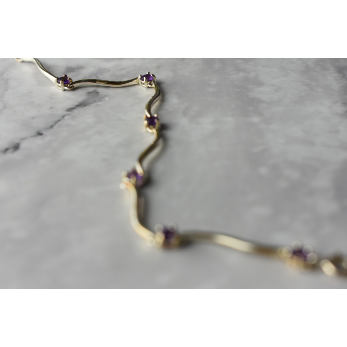 Sky Jewelry Серебряный браслет 925 пробы с Аметистом