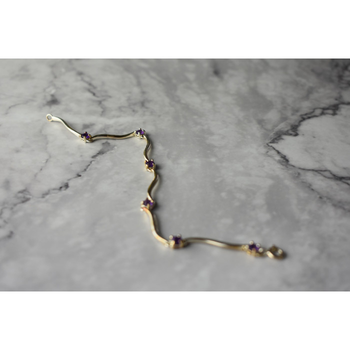 Sky Jewelry Серебряный браслет 925 пробы с Аметистом