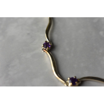 Sky Jewelry Серебряный браслет 925 пробы с Аметистом