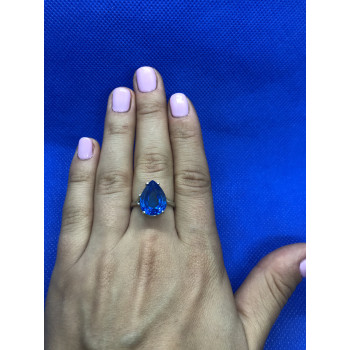 Sky Jewelry Серебряное кольцо с камнем синяя шпинель