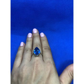 Sky Jewelry Серебряное кольцо с камнем синяя шпинель