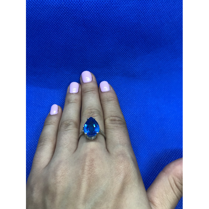 Sky Jewelry Серебряное кольцо с камнем синяя шпинель