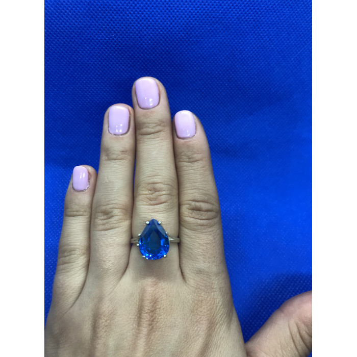 Sky Jewelry Серебряное кольцо с камнем синяя шпинель