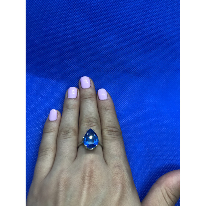 Sky Jewelry Серебряное кольцо с камнем синяя шпинель