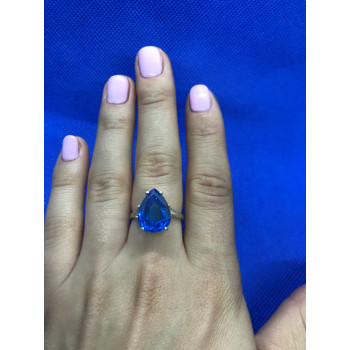 Sky Jewelry Серебряное кольцо с камнем синяя шпинель