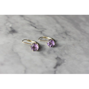 Sky Jewelry Серебряные серьги  с Аметистом 925 проба