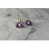 Sky Jewelry Серебряные серьги  с Аметистом 925 проба