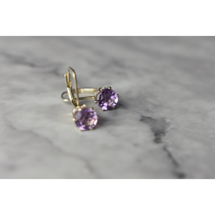 Sky Jewelry Серебряные серьги  с Аметистом 925 проба