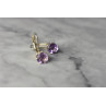 Sky Jewelry Серебряные серьги  с Аметистом 925 проба