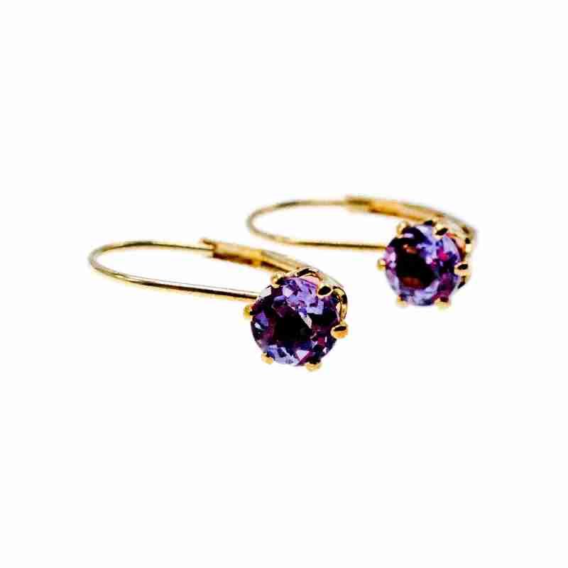 Sky Jewelry Серебряные серьги  с Аметистом 925 проба
