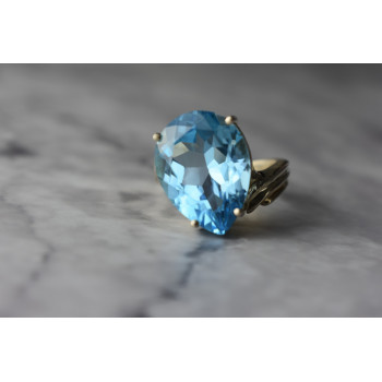 Sky Jewelry Серебряное кольцо с Голубым Топазом 925 проба