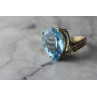 Sky Jewelry Серебряное кольцо с Голубым Топазом 925 проба