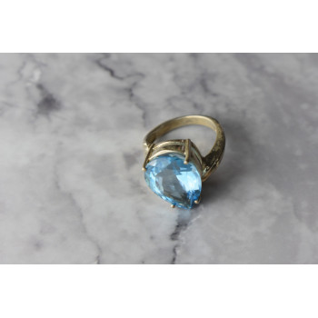 Sky Jewelry Серебряное кольцо с Голубым Топазом 925 проба