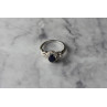 Sky Jewelry Серебряное кольцо 925 проба с Синим и Белым Сапфиром