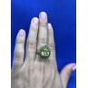 Sky Jewelry Серебряное кольцо (позолота) с камнем цитрин (желтый) , перидот (зеленый)
