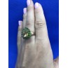 Sky Jewelry Серебряное кольцо (позолота) с камнем цитрин (желтый) , перидот (зеленый)