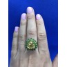 Sky Jewelry Серебряное кольцо (позолота) с камнем цитрин (желтый) , перидот (зеленый)