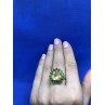 Sky Jewelry Серебряное кольцо (позолота) с камнем цитрин (желтый) , перидот (зеленый)