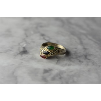 Sky Jewelry Серебряное кольцо 925 пробы с Агатом и Марказитом