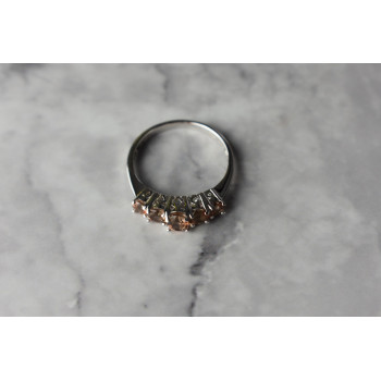 Sky Jewelry Серебряное кольцо с камнем Гессонит