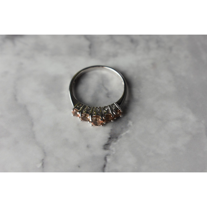 Sky Jewelry Серебряное кольцо с камнем Гессонит