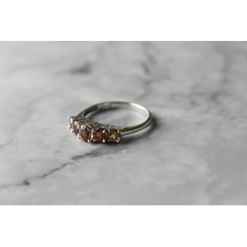 Sky Jewelry Серебряное кольцо с камнем Гессонит