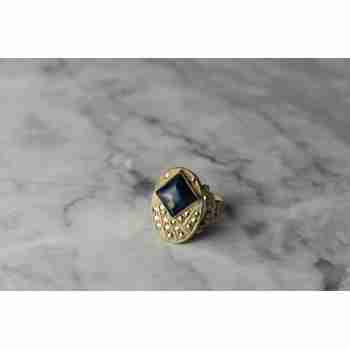 Sky Jewelry Серебряное кольцо  с камнем Содалит и Марказит