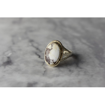 Sky Jewelry Винтажное серебряное кольцо с камнем Моховой Агат