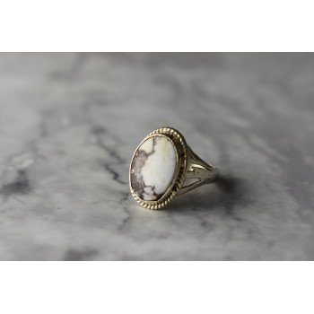 Sky Jewelry Винтажное серебряное кольцо с камнем Моховой Агат