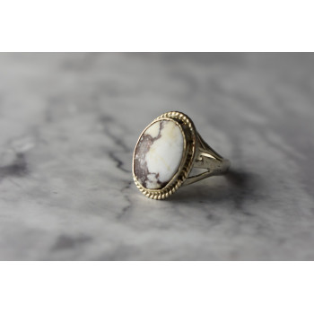 Sky Jewelry Винтажное серебряное кольцо с камнем Моховой Агат