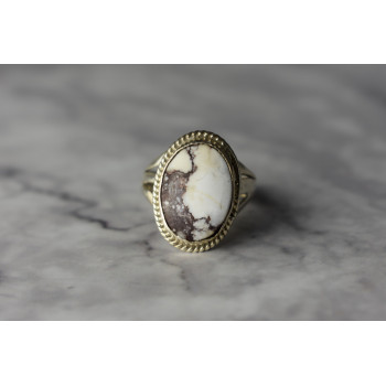 Sky Jewelry Винтажное серебряное кольцо с камнем Моховой Агат