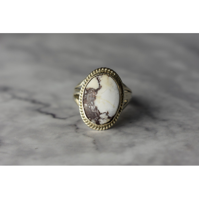 Sky Jewelry Винтажное серебряное кольцо с камнем Моховой Агат