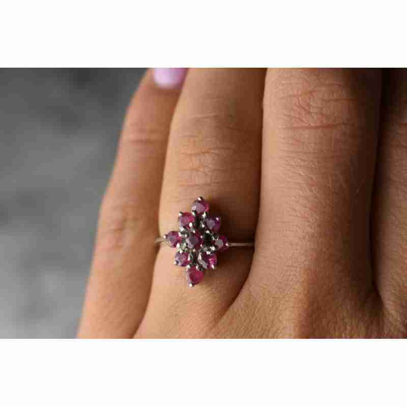 Sky Jewelry Серебряное кольцо 925 пробы с Розовым Топазом
