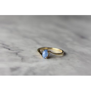 Sky Jewelry Золотое кольцо с камнем Звездчатый  Сапфир