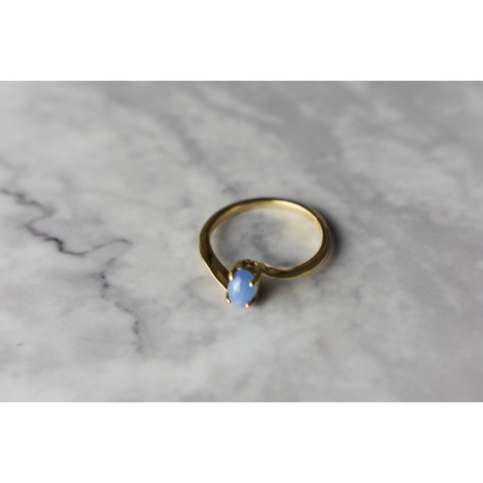 Sky Jewelry Золотое кольцо с камнем Звездчатый  Сапфир