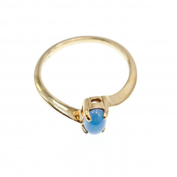 Sky Jewelry Золотое кольцо с камнем Звездчатый  Сапфир