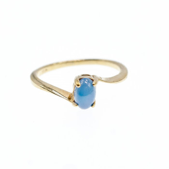 Sky Jewelry Золотое кольцо с камнем Звездчатый  Сапфир