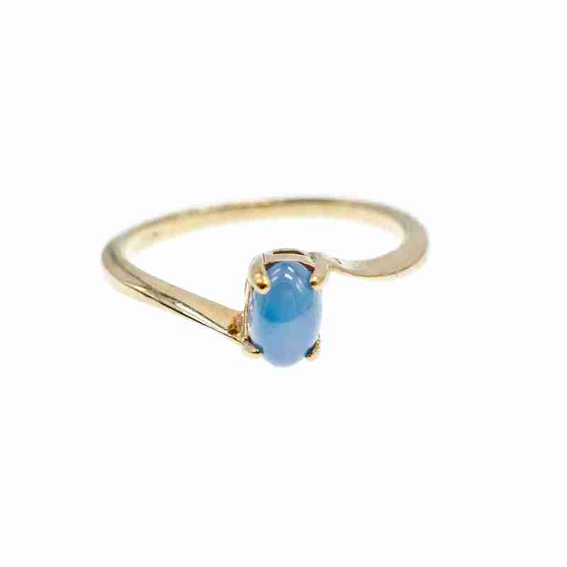 Sky Jewelry Золотое кольцо с камнем Звездчатый  Сапфир