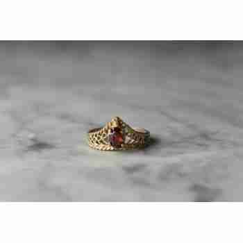 Sky Jewelry Серебряное кольцо 925 проба с Гранатом