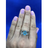 Sky Jewelry Серебряное кольцо с голубой шпинелью