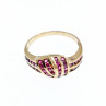 Sky Jewelry Золотое кольцо с Рубинами 14К (585 проба)
