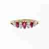 Sky Jewelry Золотое кольцо с Рубинами и Бриллиантами 14К (585 проба)