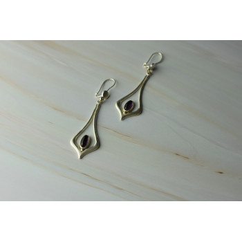 Sky Jewelry Серебряные серьги  с Аметистом 925 проба